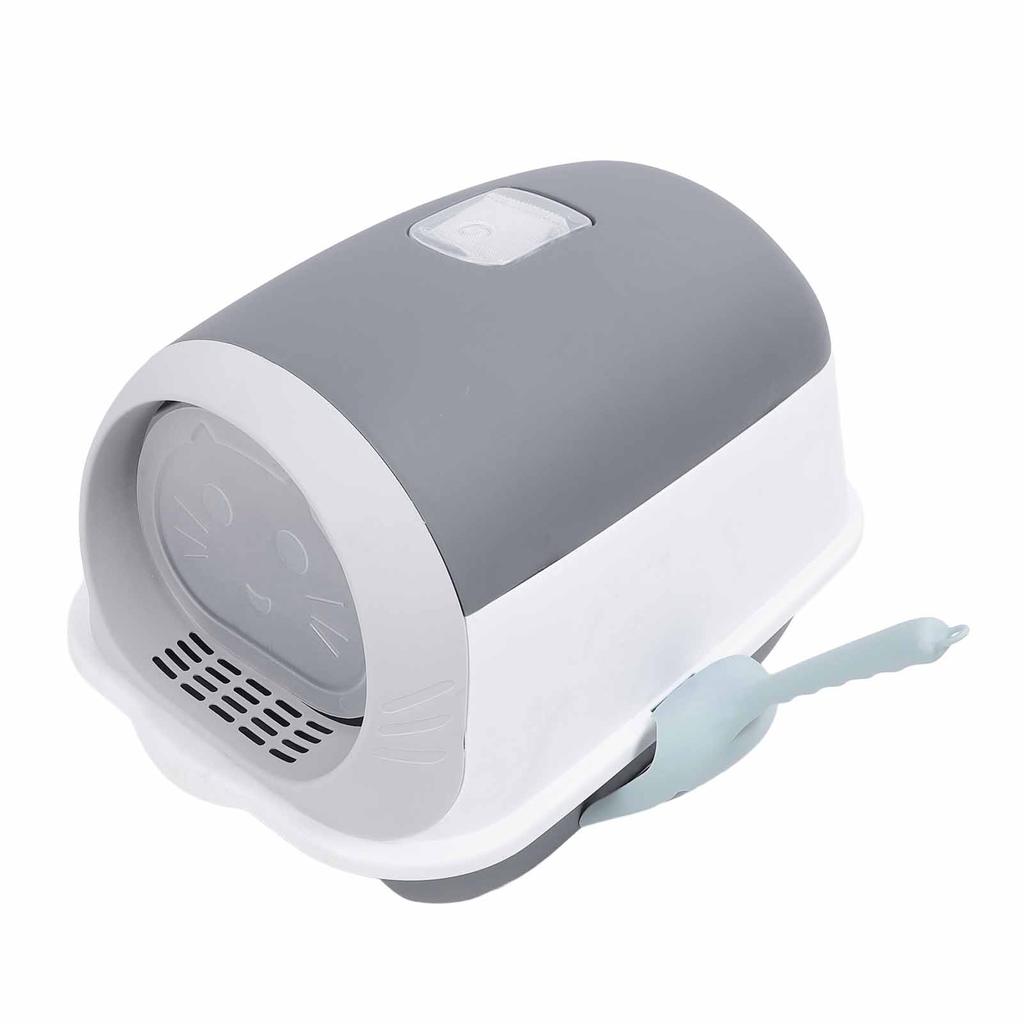 Enclosed Plastic Litter Box Extra Large Odor Resistant Easy Cleaning Covered Kitty Litter Box with Scoop for Indoor Cats