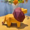 ORIGAMIPLANET Lion Origami Paper Craft 3D Paper Sculpture for Home Creative Handmade Paper Unique DIY Animal Model Paper Craft Gift for Teens Adults