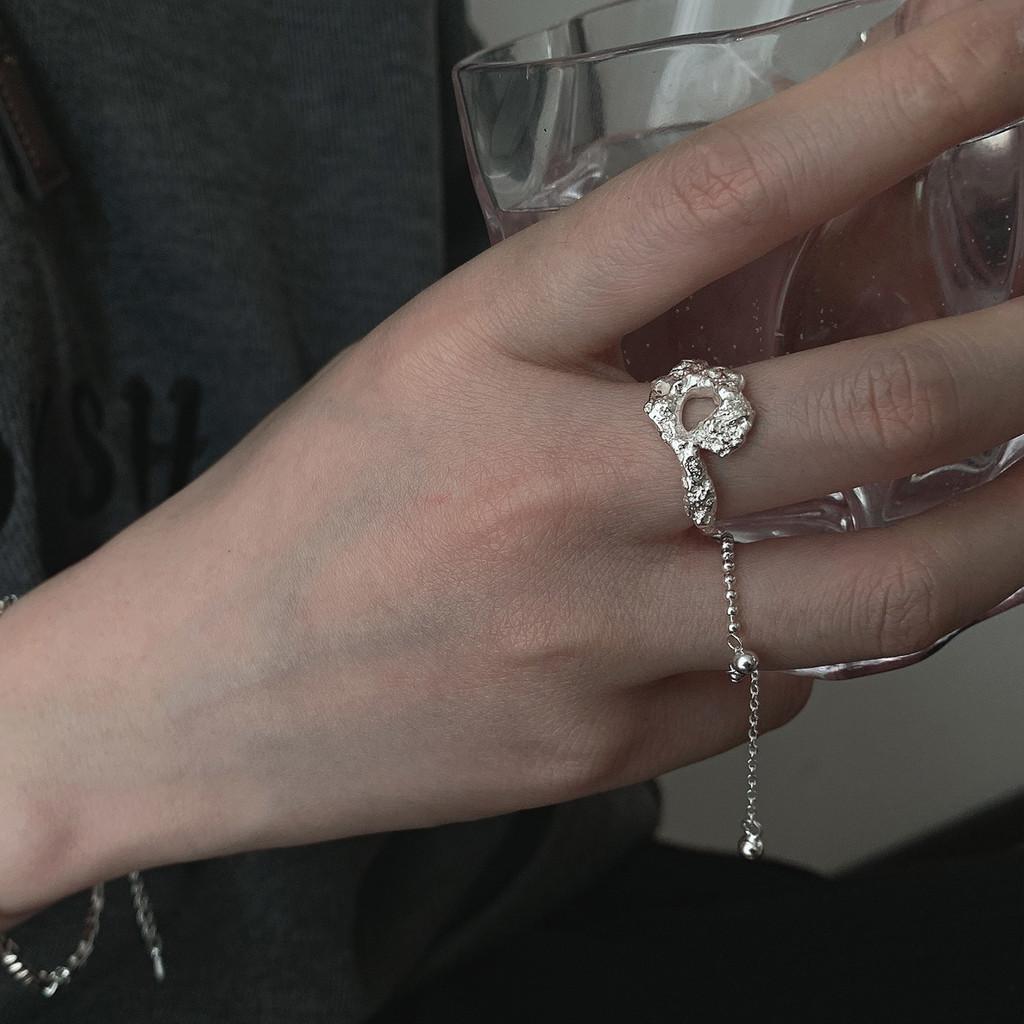 Trendy 925 Silver Cow Print Textured Ring For Women Ideal For Chic Gift Giving