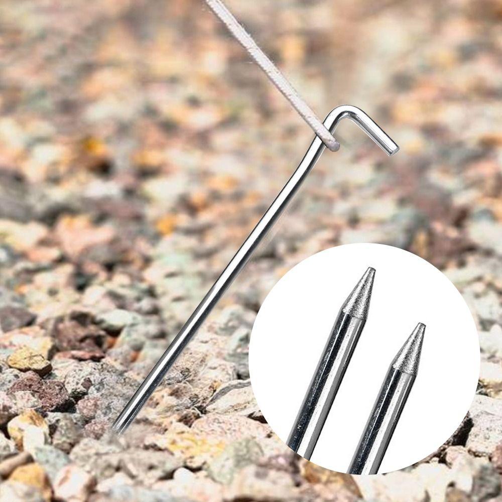 Kovové kolíky na zem 18cm kolíky na stanování Přenosné hřebíky na zem na stanování Camping
