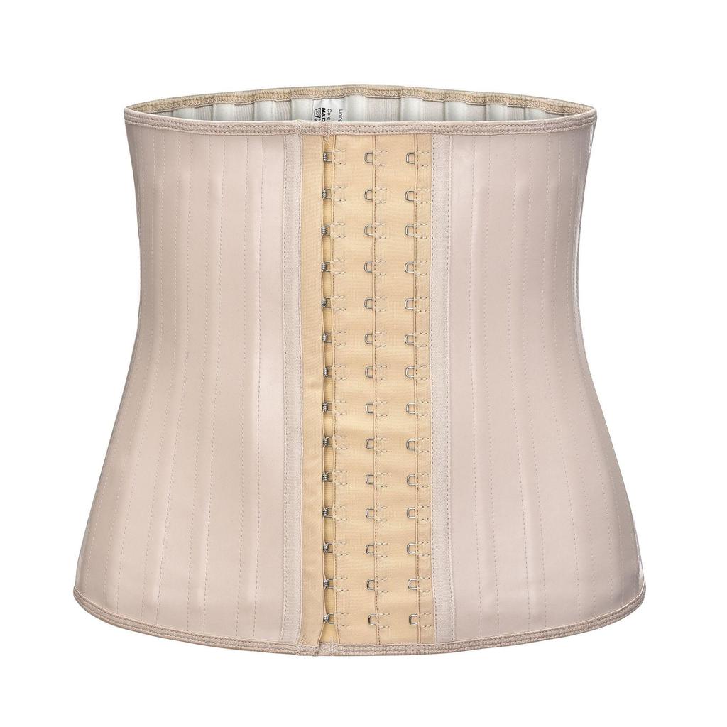 Matte Latex Waist Trainer: 25 Steel Bones, Tummy Control Sports Shapewear