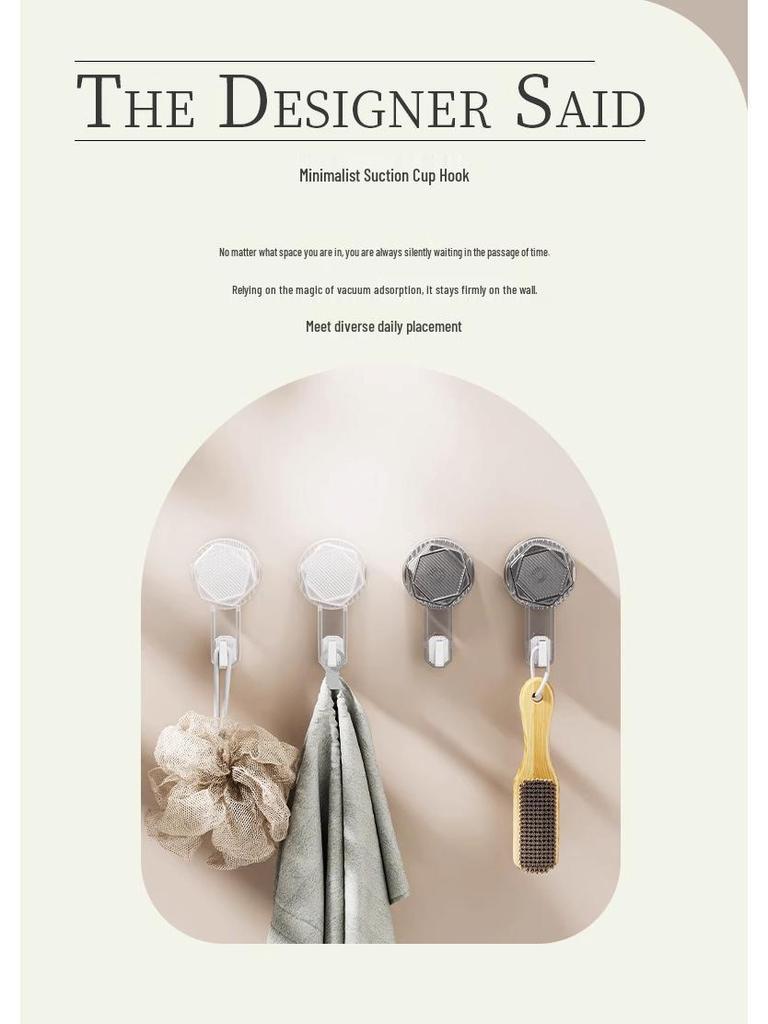 Rotating Suction Cup Hook: No-Drill, Strong Load-Bearing for Kitchen, Bathroom, or Shower Use