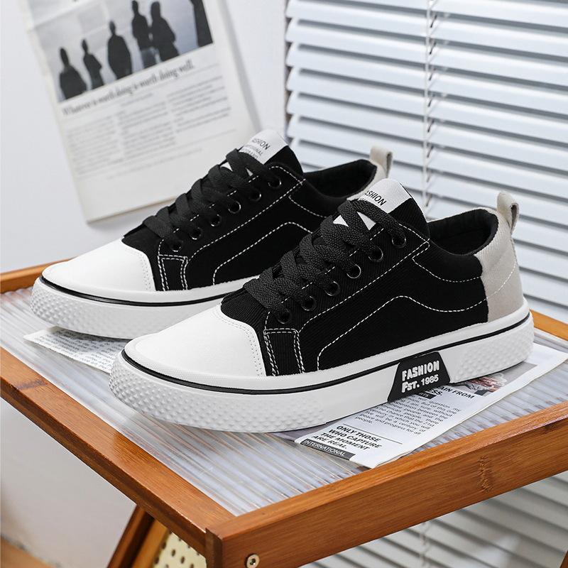 Canvas Shoes Men's New Autumn Breathable Fashion Versatile Board Shoes Men's Low-top Flat-bottomed Sports and Leisure Trendy Shoes