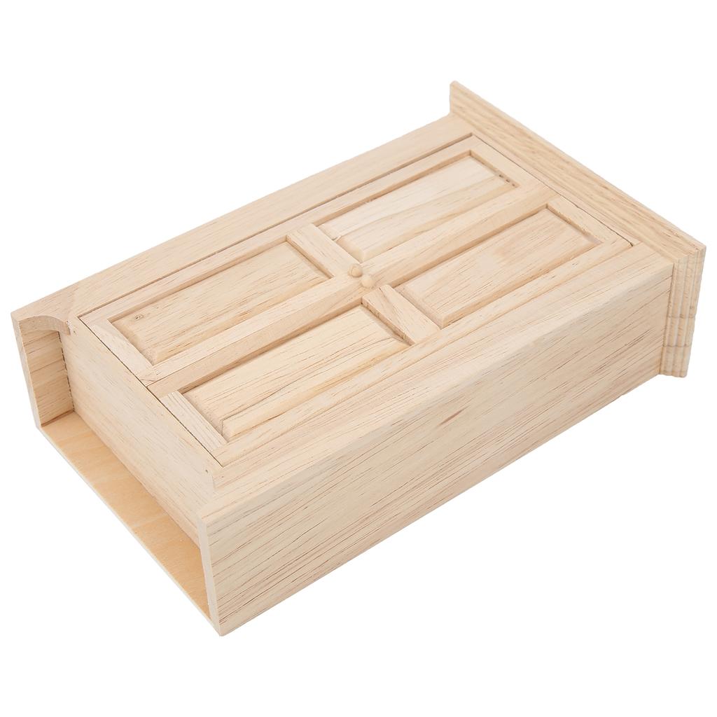 1:12 Dollhouse Miniature Wooden Wardrobe Simulated Furniture Model Toy Accessory
