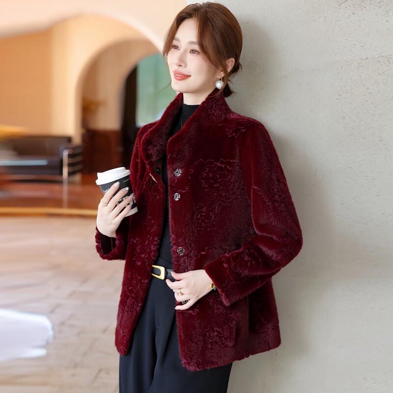 Elegant Faux Mink Fur Winter Coat for Mid-Age Women