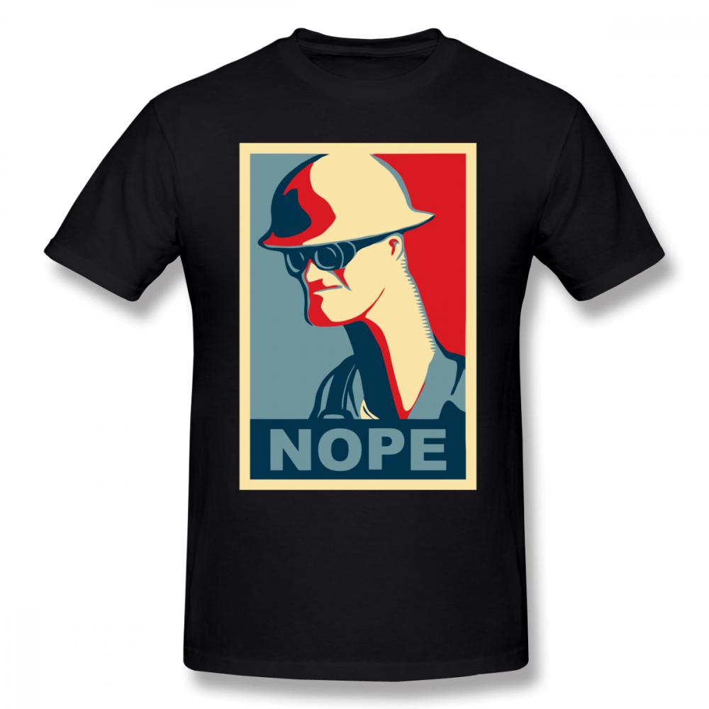 Team Fortress 2 T-Shirt Engineer Sagt Nein T-Shirt Herren Baumwoll-T-Shirt Bedruckt Strand Übergröße Lustiges T-Shirt