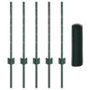 Poteaux de Clôture vidaXL 11 pcs U-Channel Vert 100 cm Acier 3336673
