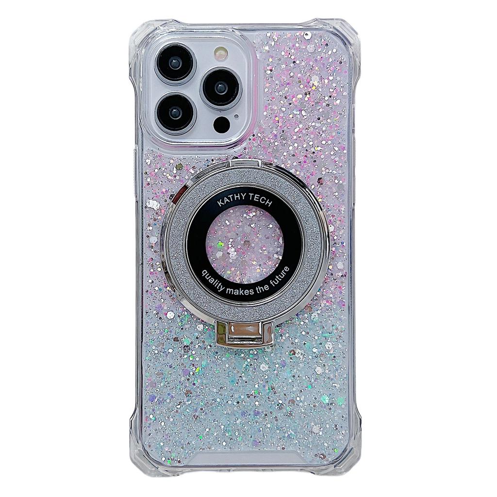 Phone Case for iPhone 14 Pro Gradient Color TPU+Acrylic Cover Compatible with MagSafe Ring Kickstand