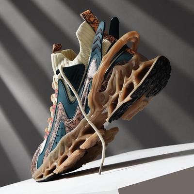 Large Size Men's Shoes New Blade Fighter Running Mesh Shoes Sports and Leisure Heightening Little White Dad Trendy Shoes
