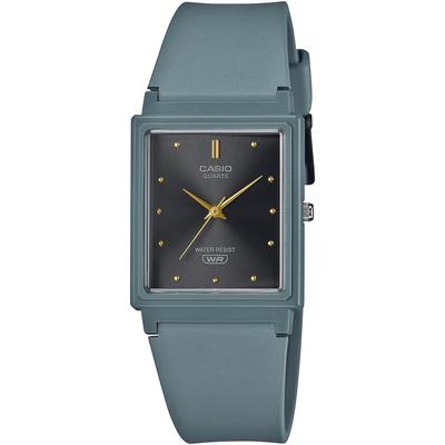 Analogowy zegarek MQ-38UC-2A2 Unisex matowy szaro-niebieski prostokątny pasek z uretanu - niedrogi import równoległy Casio