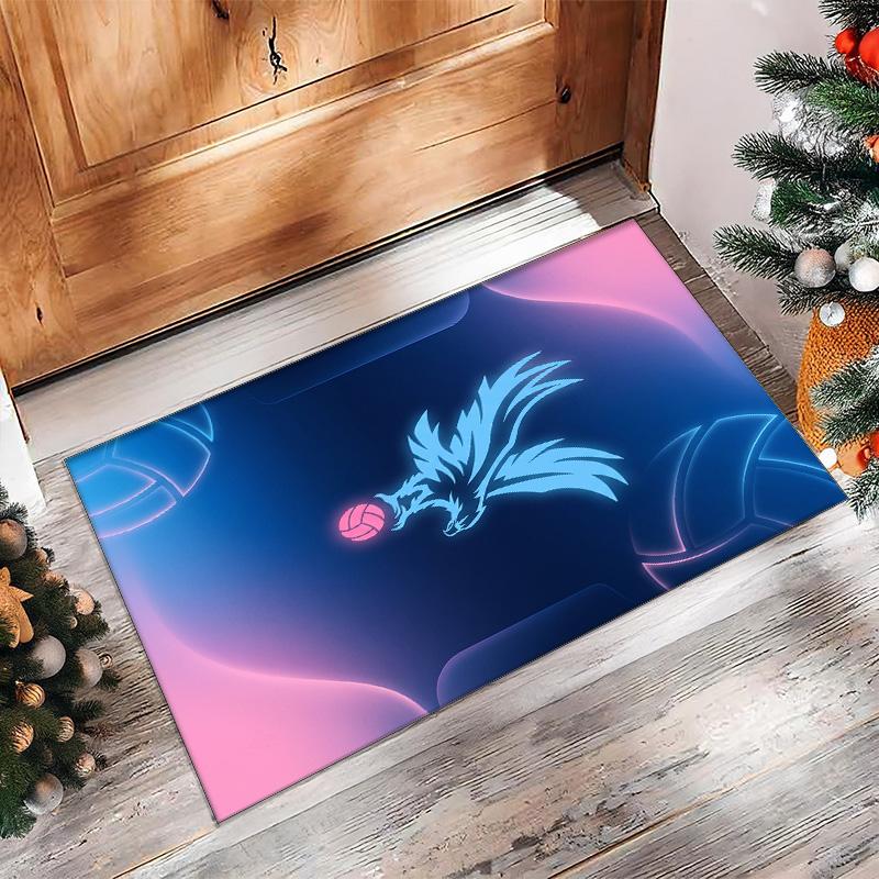 Tappeto in Velluto di Cristallo con Stampa del Crystal Palace Football, Comodo Assorbente d'Acqua Antiscivolo Tappeto per Pavimenti Interni