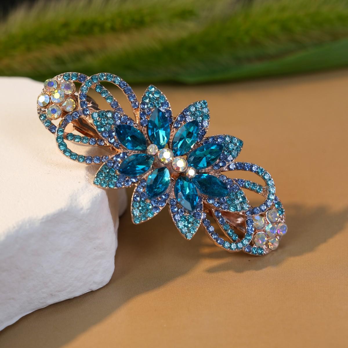 

Елегантна заколка для волосся зі стразами: Розкішний весняний аксесуар для жінок