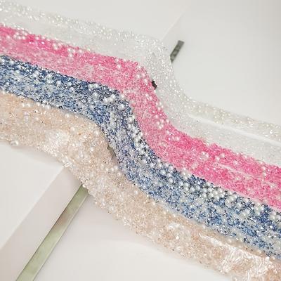 Versatile Multi-Color Rhinestone Ribbon - 1 Yard, Easy Stick & Cut for DIY Fashion, Gifts, and Decorations