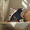 Colorful Natural Animal Flower Prints Pillow Case Double-Sided Plush Sofa Cushion Covers Organic Breathable Invisible Zipper
