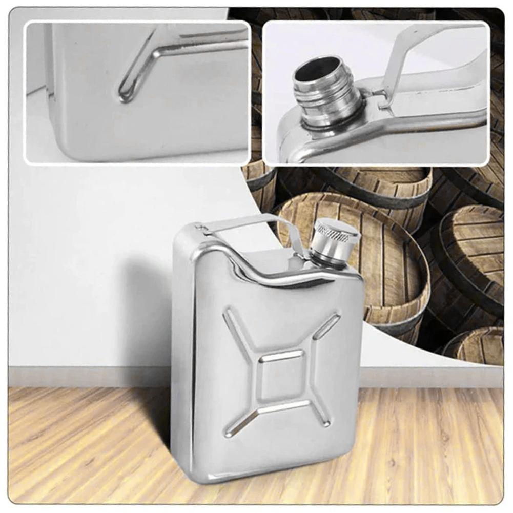 Tragbarer Whisky-Flachmann, 140 ml, verdickte Weinflasche, Mehrzweck-Krug für Speiseöl, auslaufsichere Schnapsflasche für den Außenbereich
