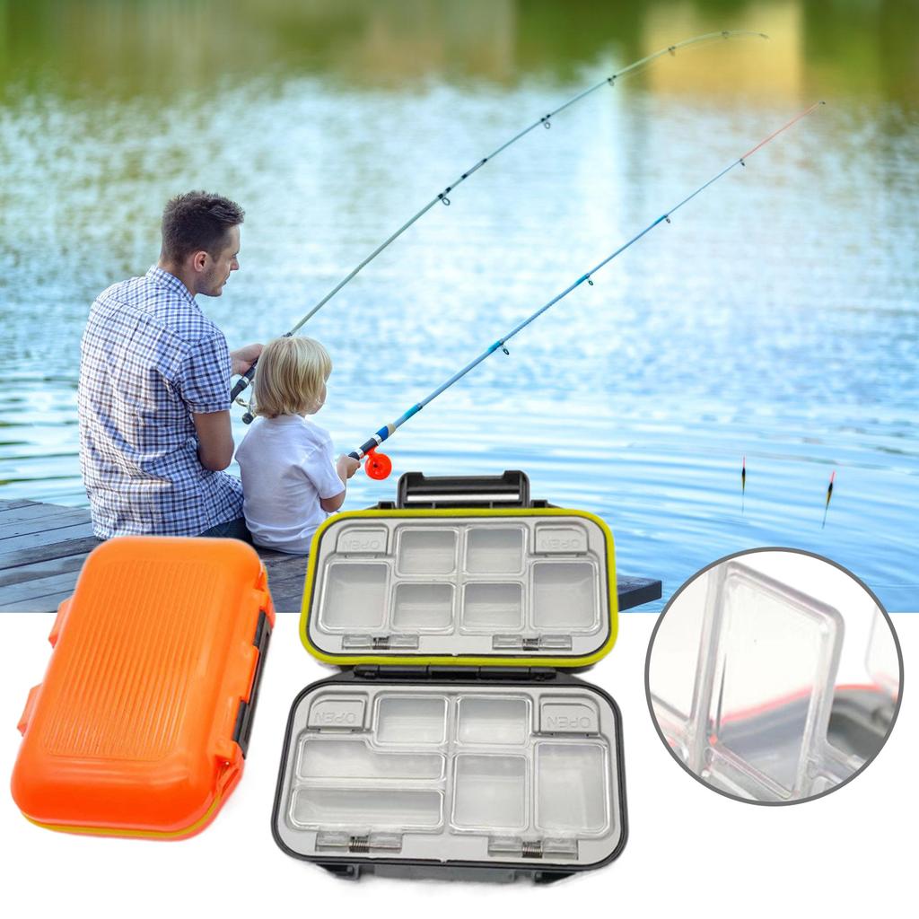 Muiti-compartments Fishing Tackle Box, 12 Grids Lures Storage Box Fishing Hooks Organizers Fishing Baits Container Case