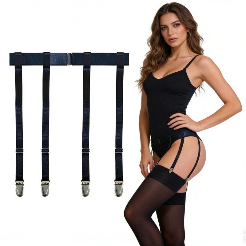 Garter Belts for Women,Elastic Thigh Garter Belt for Thigh High Stockings with Metal Clips