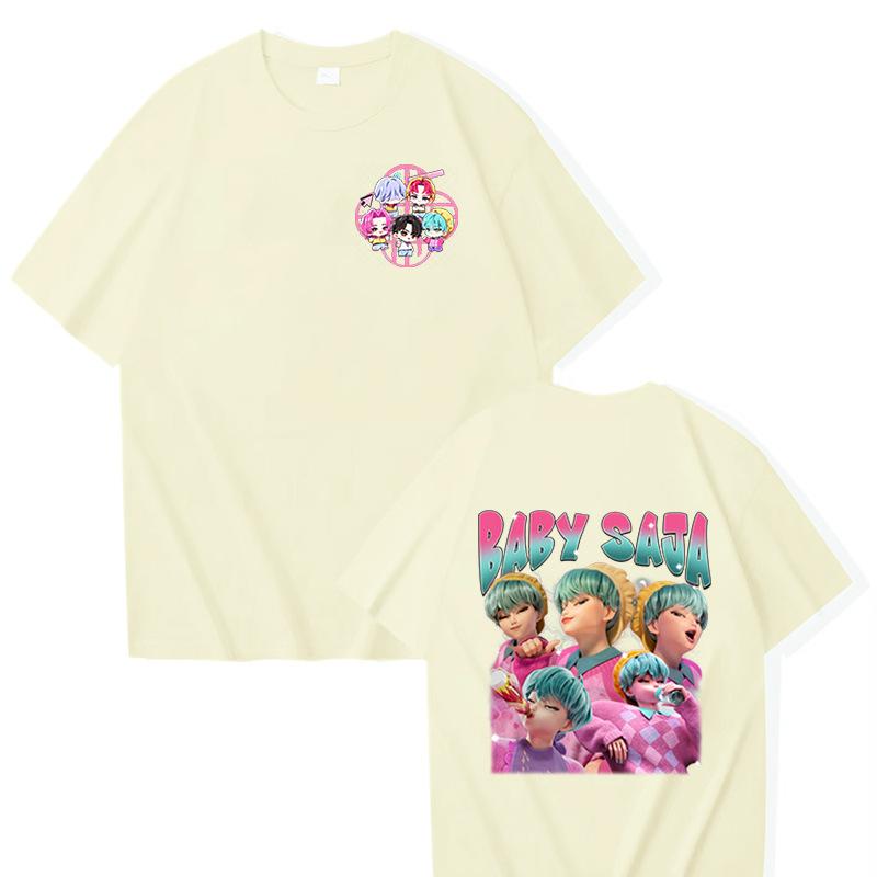 16 Colors Hot Sale New Movie KPop Demon Hunters Saja Boys Derpy Tiger Rumi Mira Zoey Graphic T-shirt Men Women Casual T Shirts