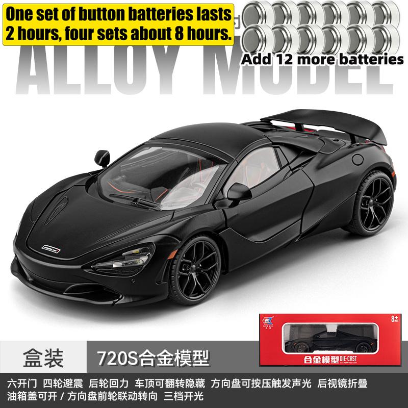 1:18 McLaren 720S Middenmotor Supercar Legering Sportwagen Model Diecast Metaal Hoge Simulatie Verzamelobject Auto Geluid En Licht Cadeau
