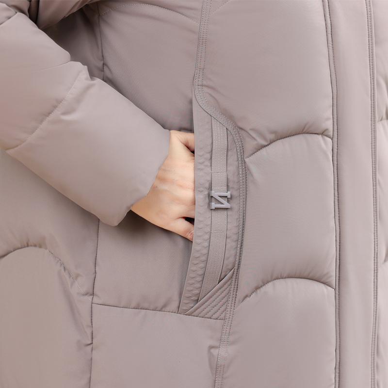 Women Plus Size Long Hooded Padded Coat Winter Warm Ladies Cotton Outerwear Jacket