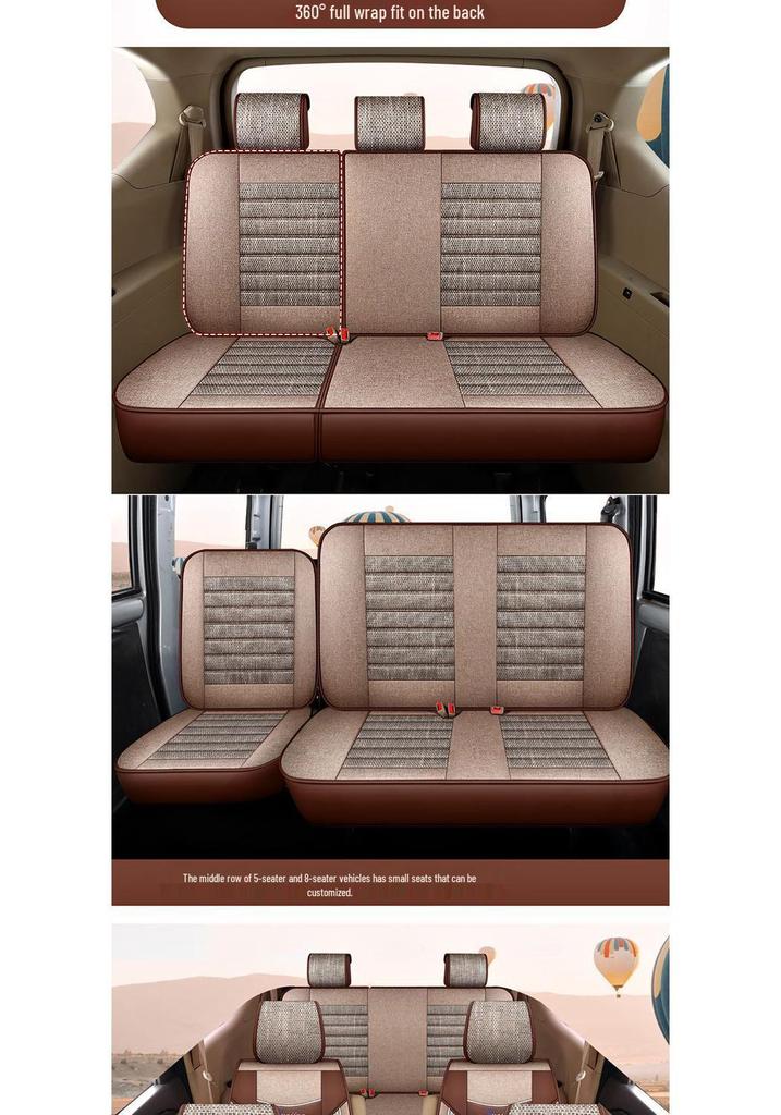 Leather Linen Seat Covers for Wuling Hongguang S, PLUS/S1 S3, Jiachen, Rongguang V, Baojun 730, Ounuo, Weiwang M20