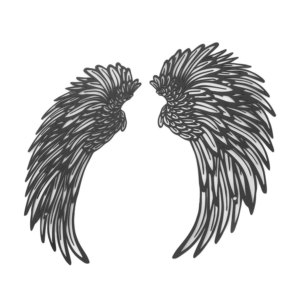 Metal Angel  Wall Decor with Lights Double Sided Warm Light Frosted Angel  Wall Sculptures