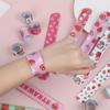 12Pcs Pink Strawberry Sweet Fruit Slap Bracelets Toy for Kids Girl Birthday Party Favors Baby Shower Guest Gifts Pinata Fillers