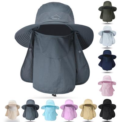 Summer Outdoor Men And Women Mountaineering Large-brimmed Fisherman Hat Sun Hat Anti-UV Fishing Cap Sun Hat