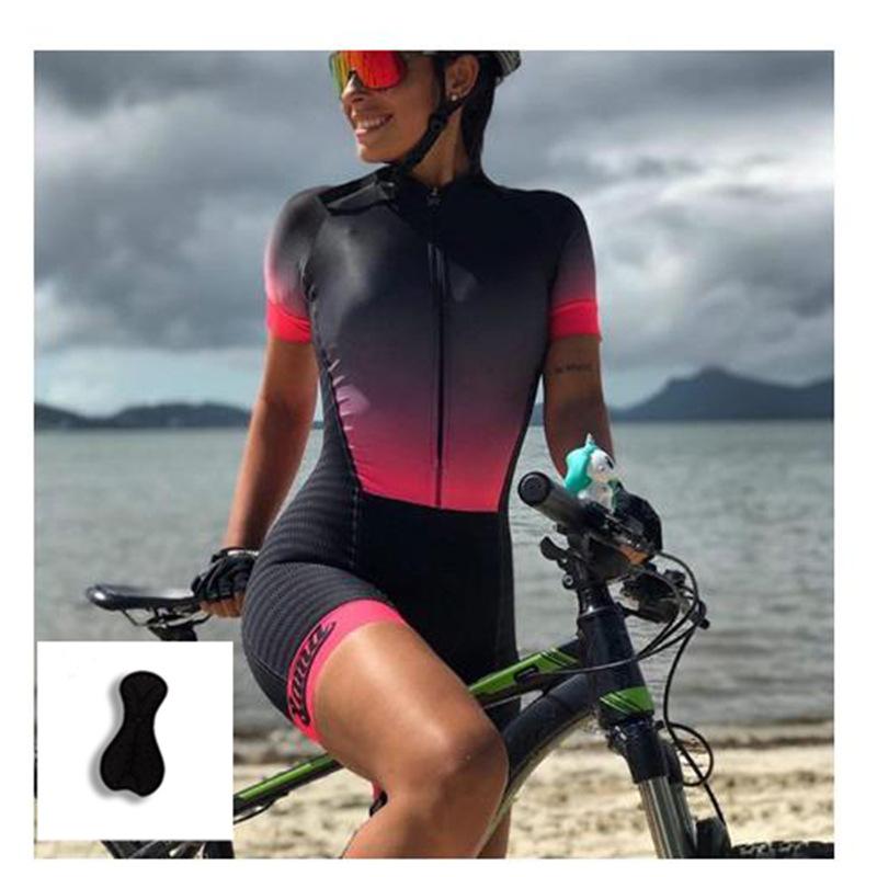 Women's Summer Short Sleeve Triathlon Onesie Breathable, Bicycle Mountain Bike Sportswear