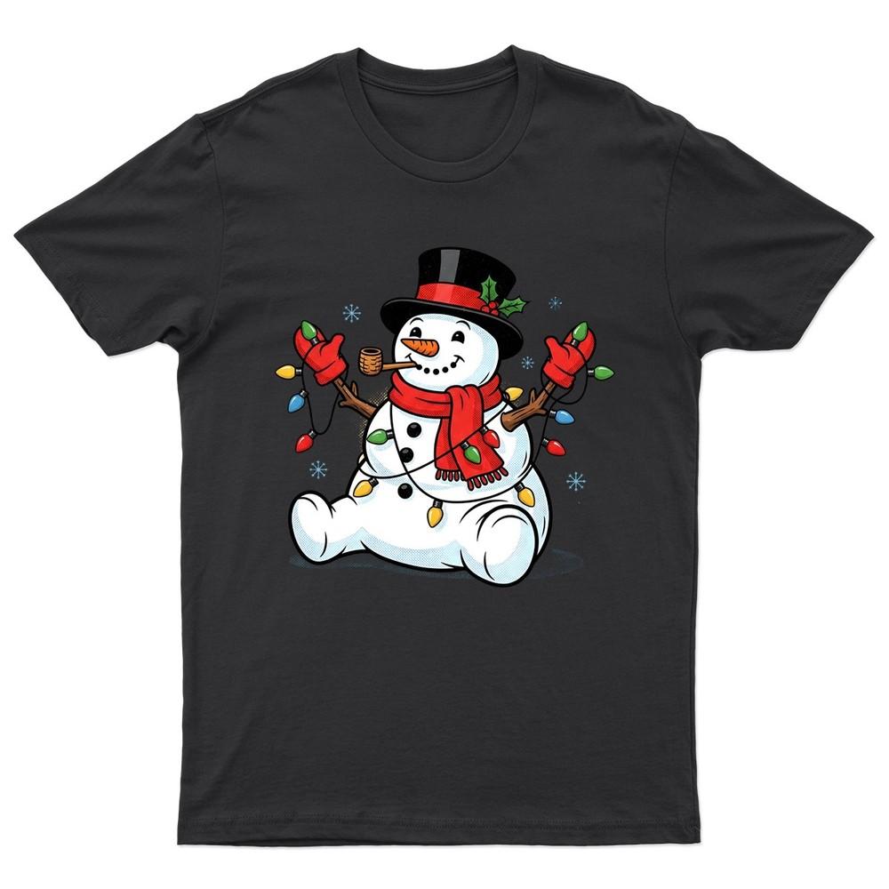SnowUnisex Christmas Lights Holiday TShirt Unisex Gift Retro Funny Unisexs