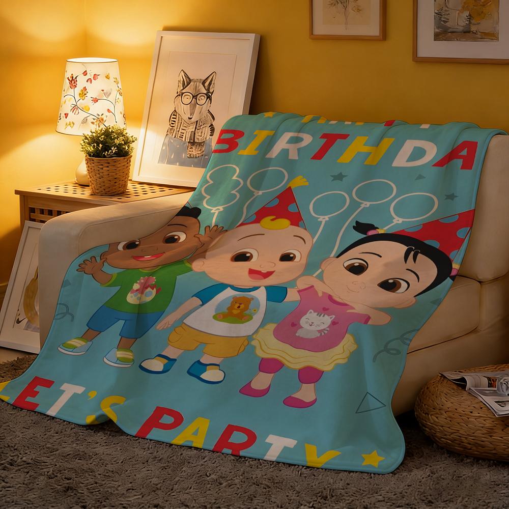 Coperta morbida e accogliente in flanella Cocomelon per divano, camera da letto e altro