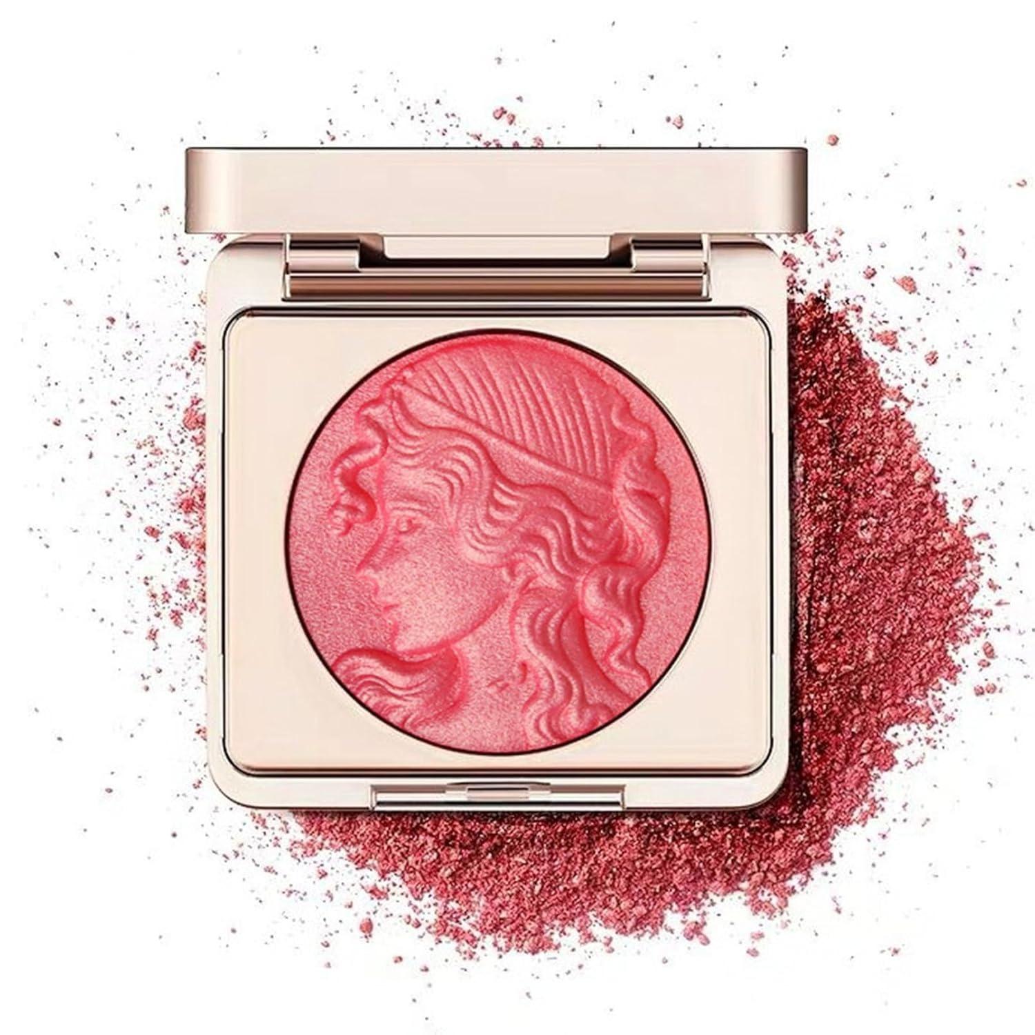Embossed Smooth Powder Blush Palette for Cheeks, Korean Blush Makeup Palette,Highlight Blush Palette Smooth Powder Blush A