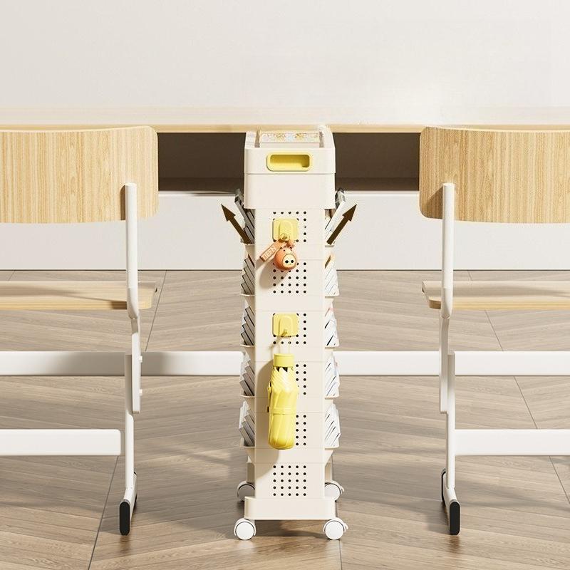 Mobile Storage Holders Book Storage Rack Floor To Table Book Stand Multi-layer Storage Rack Textbook Organizing and Storage Rack