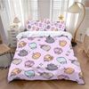 -Housse de couette dessin animé chat taie d'oreiller ensemble de literie adulte garçon fille décoration chambre d'enfant simple double grande taille