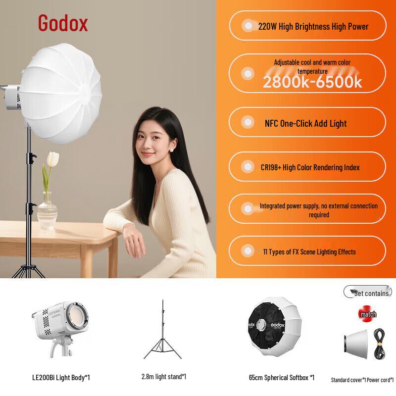 

Godox LE200Bi Bi-Color LED Video Light Kit