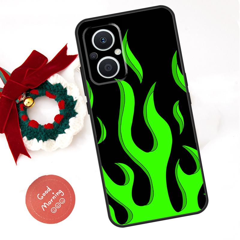 

Flame Painted Fire Pattern Funda For OPPO Reno 14F 14 13 12 11 10 Pro 11F 12F 13F 7 8 Lite OPPO Find X8 X5 X9 Pro Case OPPO Reno10 5G