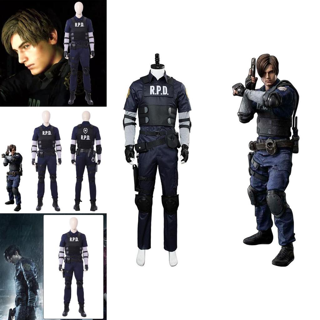 Resident 2 Evil Remake Biohazard Re2 Leon Scott Kennedy Cosplay Costume Police