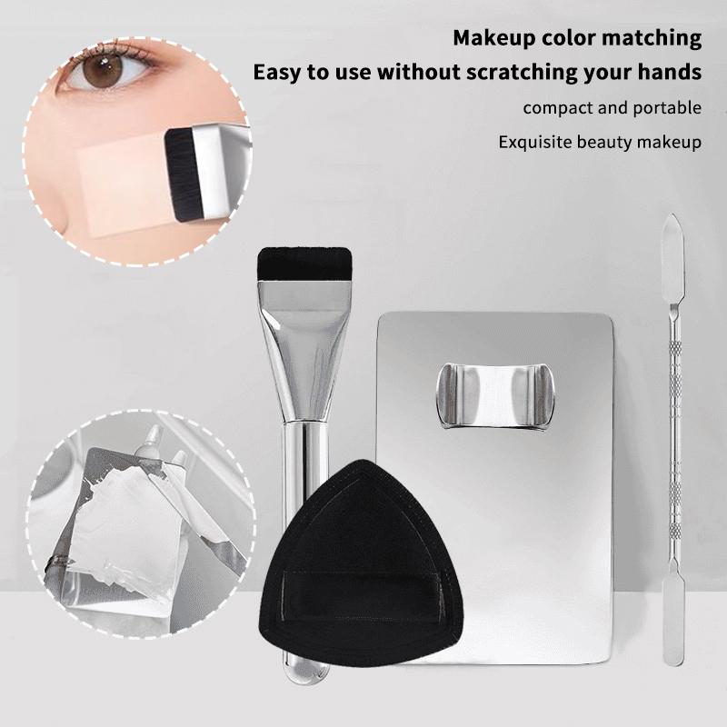 1/3/4Pcs Foundation Makeup Tools Kit Foundation Brush Powder Puff And Cream Palette Portable Makeup Tool For Travel Daily