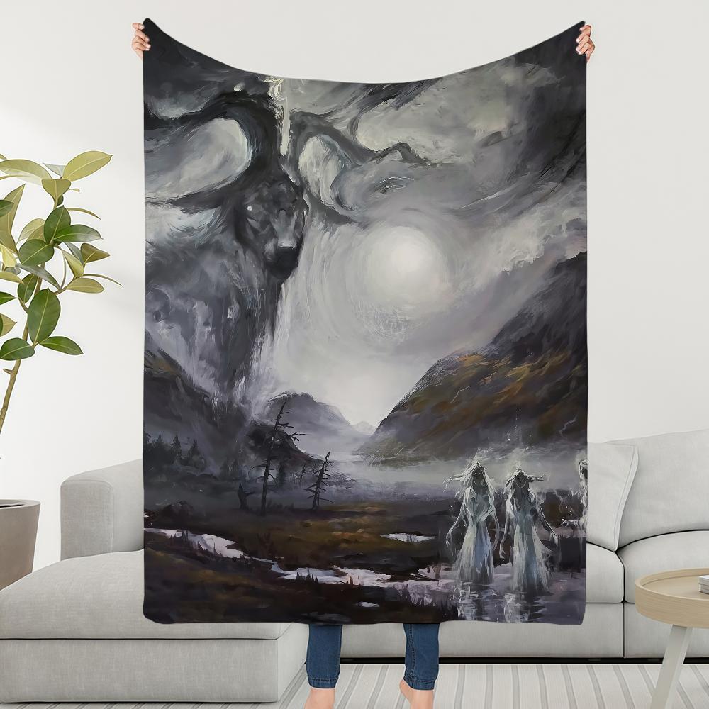 

Blanket H-HellripperS Throw Super Cosy Plush Living Coronach Room Sofa Couch Childish Birthday Gifts 75x90cm