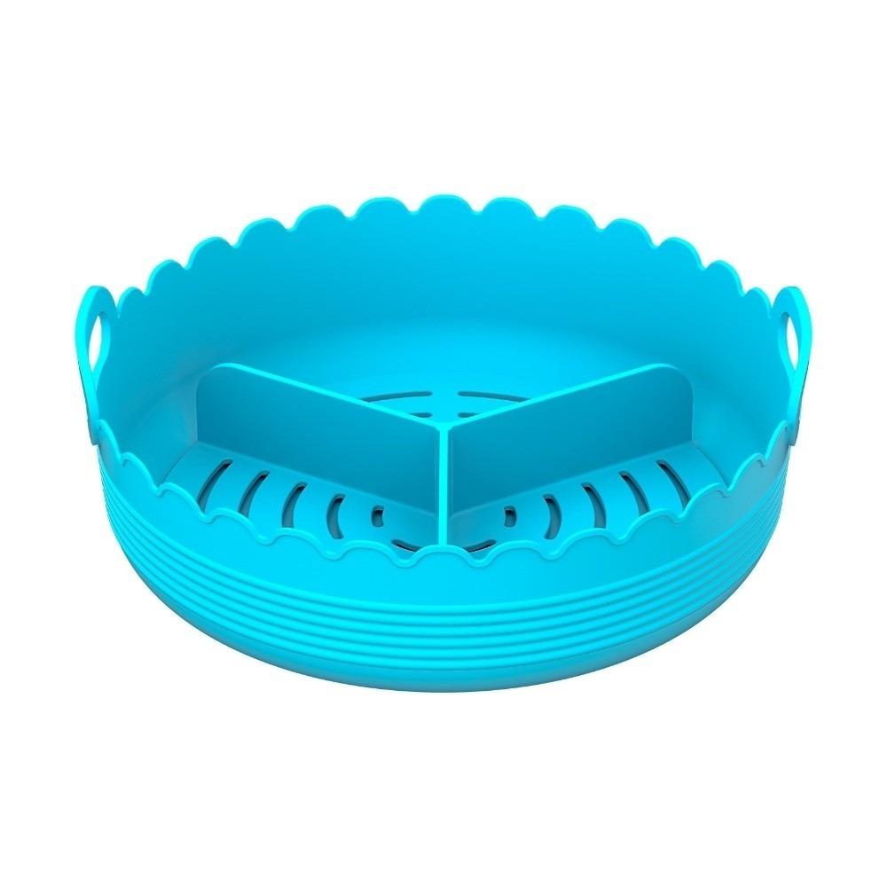 Food-grade 3 Grids Oven Tray Multi-color Divided Airfryer Basket Silicone Air Fryer Liners Home