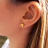 Boucles d'oreilles - Suck UK - Coeur - Acier inoxydable - Doré - 0,7 x 1 cm