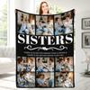 Custom Blanket With Text Photo Collage Personalized Picture Blankets Souvenirs Gifts Customized Throw Blanket for Family Mom Dad