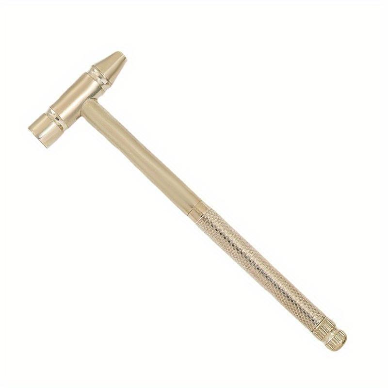 6 In 1 Multifunction Mini Craft Hammer Screwdriver Set Copper Alloy Gold DetachableScrewdriver Service Hand Tool