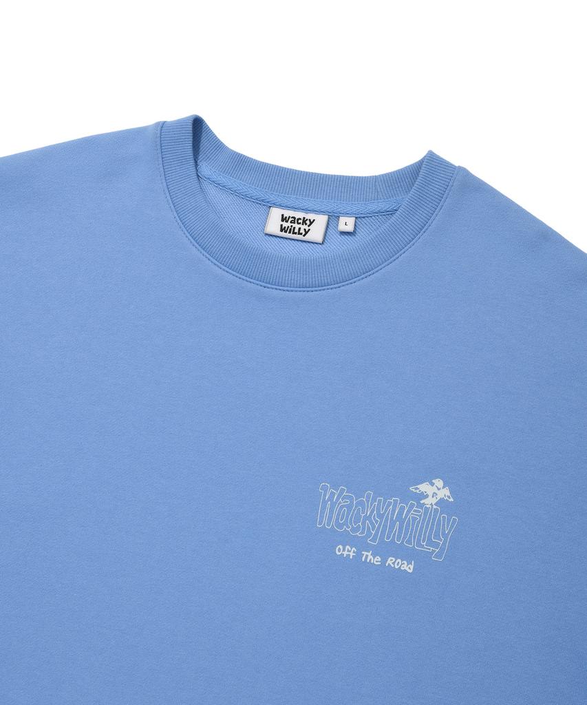 WACKY WILLY Picture Graphic Sweatshirt Blue