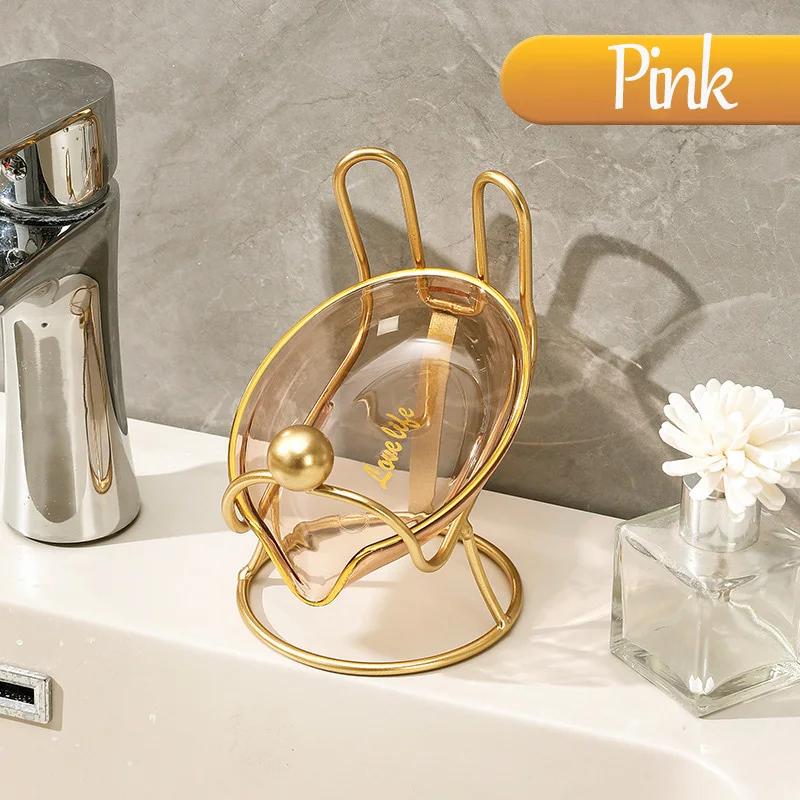 

Creative Design Bunny Shaped Soap Holder Elegant Ironwork Soap Dish Drainage Storage Rack Bathroom Shower Supplies