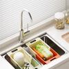 Ausziehbarer Abtropfkorb, verstellbare Größe, platzsparendes Gemüsesieb für die Küchenspüle, lebensmittelechtes PP-Sieb