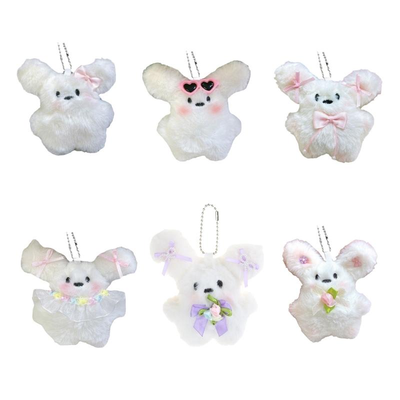 Delicate Plush Keychain Animal Phone Charm Unique Keyring Bag Pendant Accessory for Car Key Purse Wallet Backpack