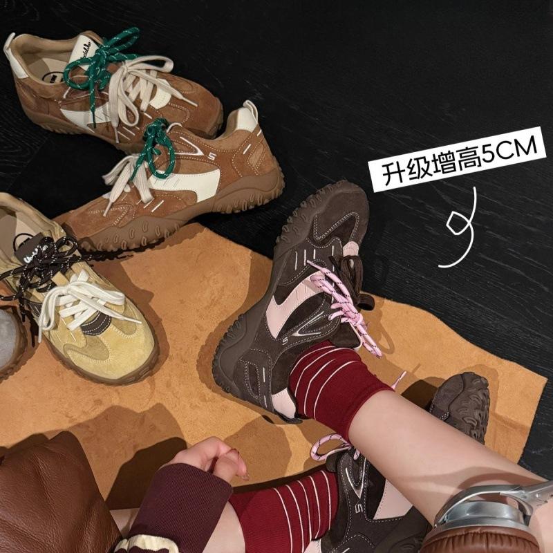 Ziyan 5cm Heightening German Training Shoes Women's Shantika New Retro Versatile Forrest Gump Platform Casual Ballet Sports Shoes