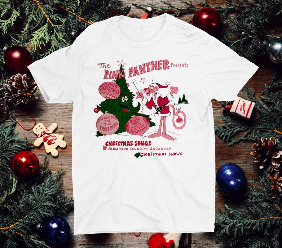 The Pink Panther Presents Christmas Songs T-Shirt Unisex Tee All Sizes Unisex T-Shirt S