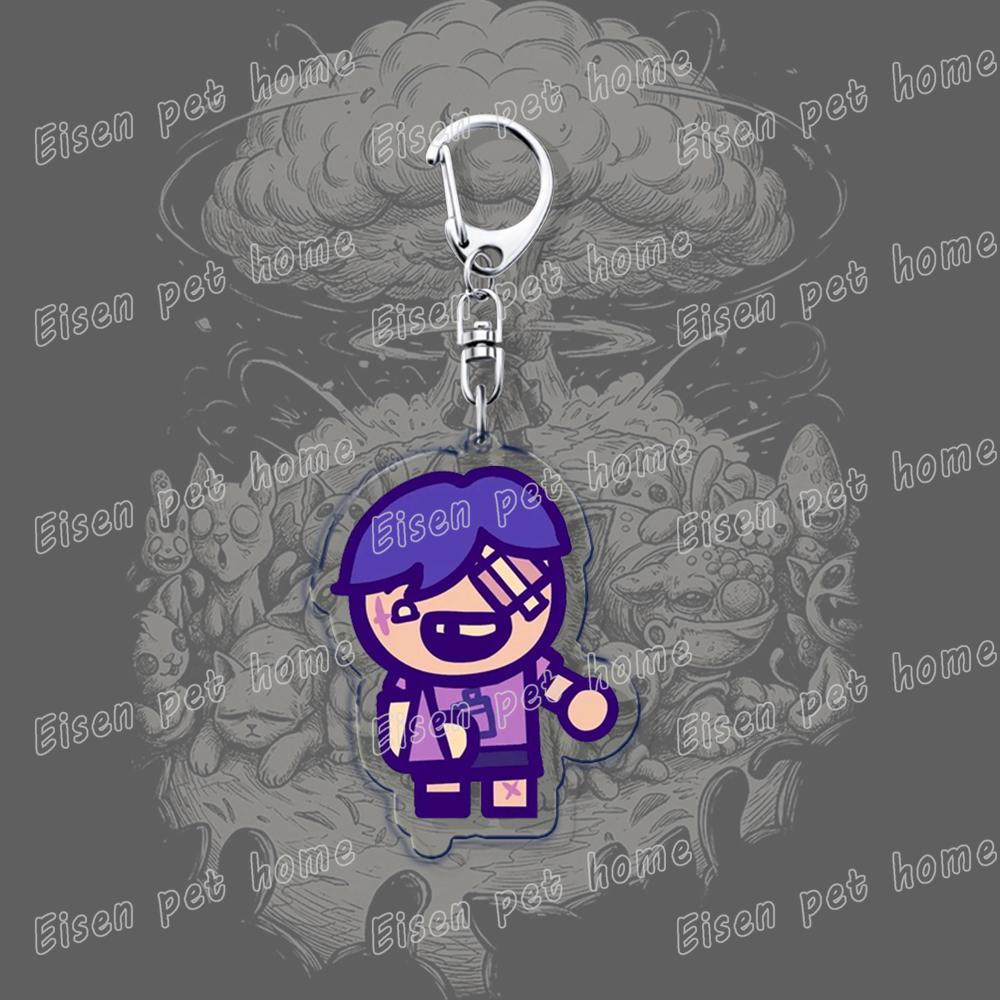 

Video Game Cat Keychain Accessories Bag Charms Mew Genics Cartoon Animal Cats Lover Keyrings Jewelry Fans Freinds Gift